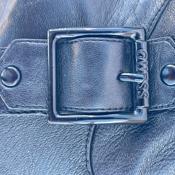 GUESS Black Genuine Leather Over The Knee Heeled Boots size 8.5 - Picture 8 of 16